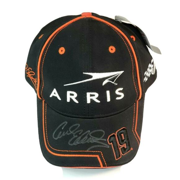ARRIS Signed Carl Edwards #19 Joe Gibbs Racing NASCAR Black Strapback Cap, Hat - Picture 1 of 9
